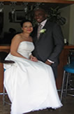 wedding party at Glistening Waters Caribbean Restaurant